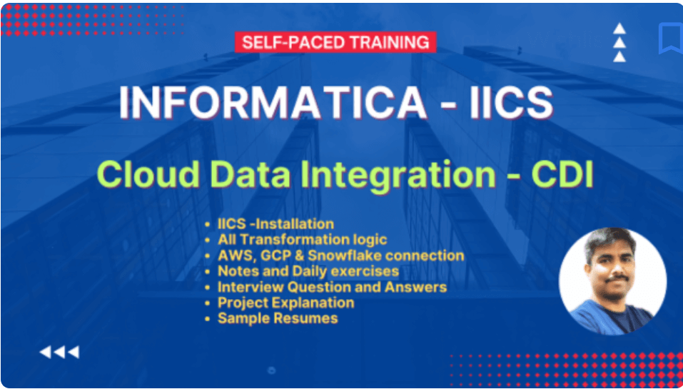 Informatica IICS Online CDI course